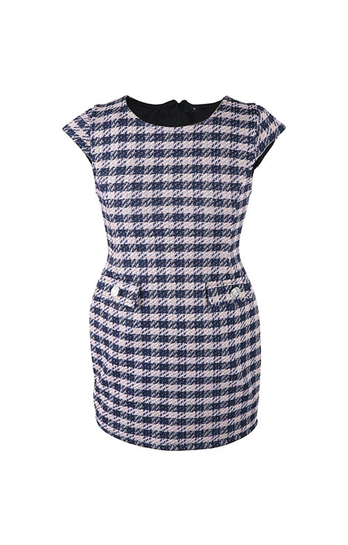 *Tweed Button Down Dress*