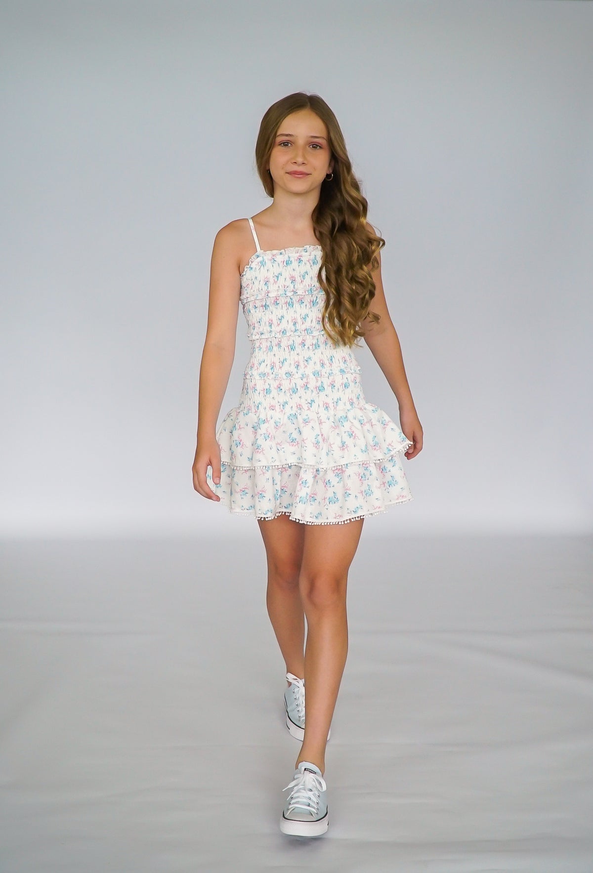 *Floral Smocked Ruffle Dress*