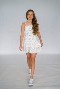 *Floral Smocked Ruffle Dress*