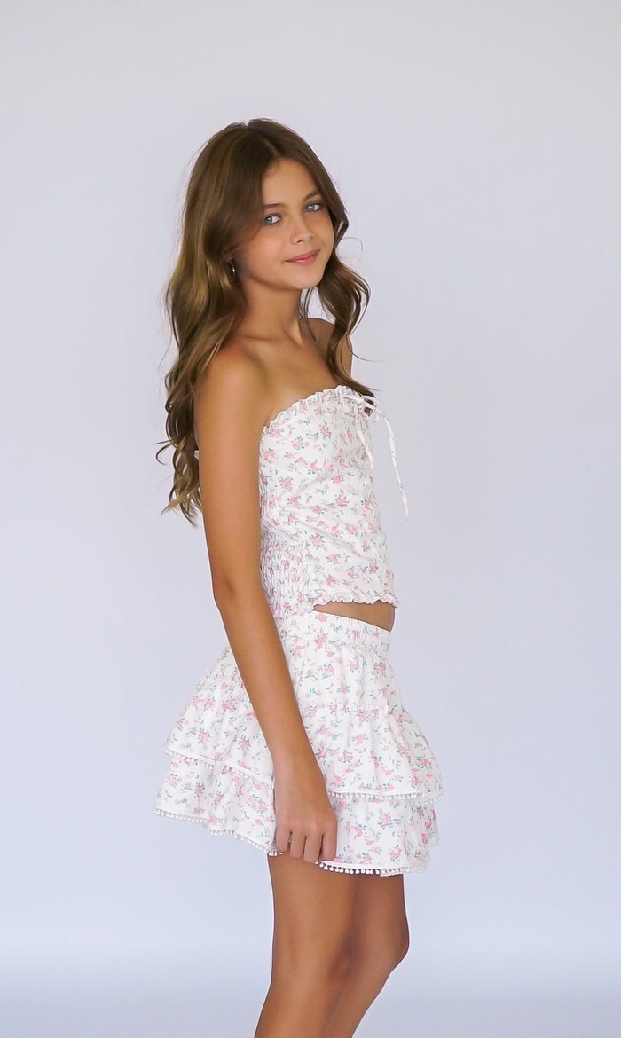 *Floral Ruffle Skirt*