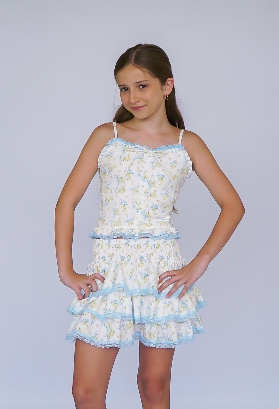 *Floral Trim Lace Skirt*