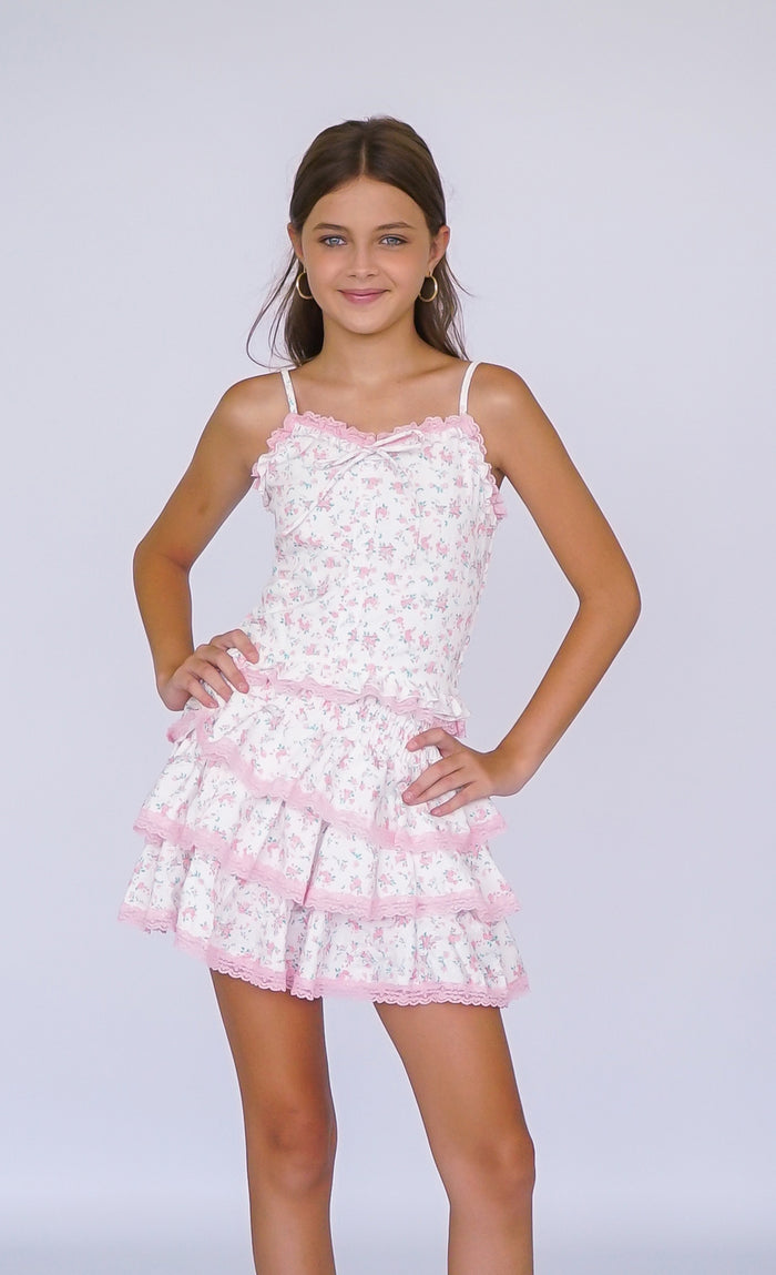 *Floral Strap Top*
