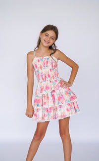 *Watercolor Ruffle Dress*
