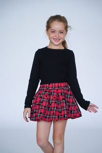 *Rib Flannel Pleated Dress*
