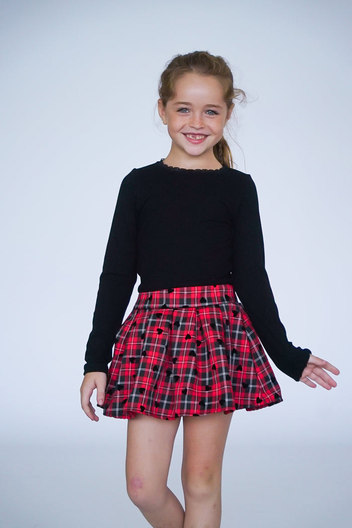 *Rib Flannel Pleated Dress*