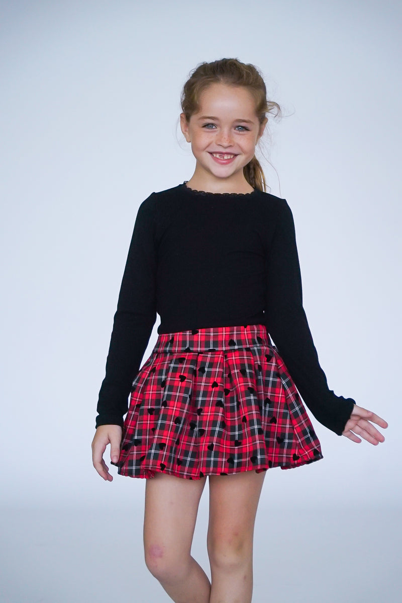 *Rib Flannel Pleated Dress*