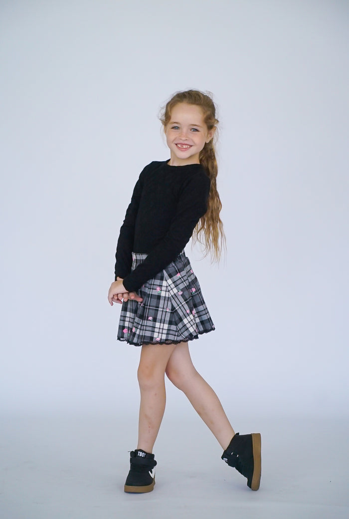 *Black Flannel Heart Dress*