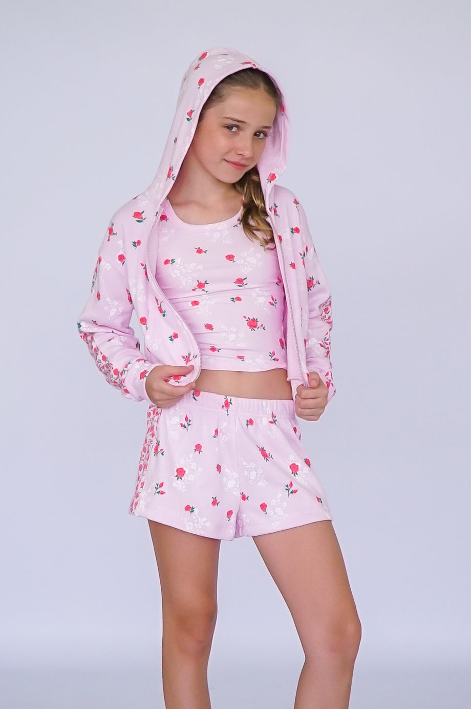 *Side Floral Zip Jacket*