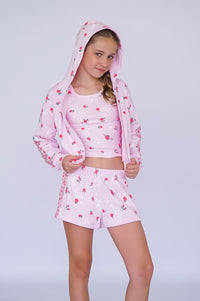 *Side Floral Zip Jacket*