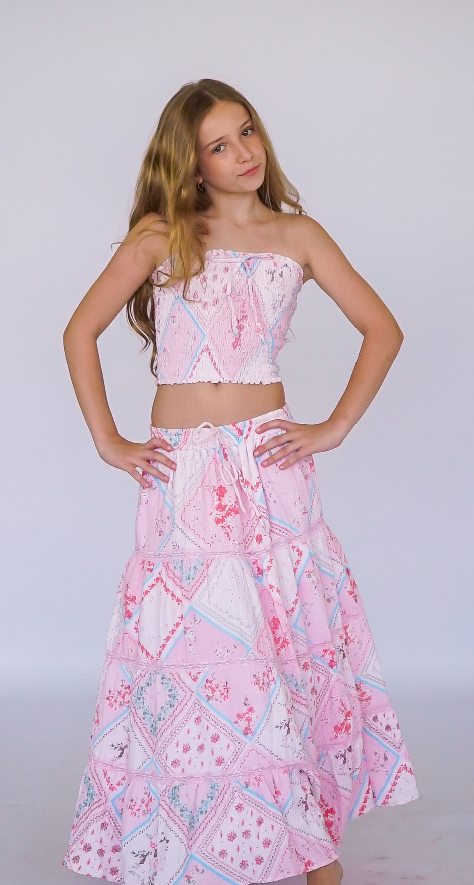 *Handkerchief Printed Tubetop*