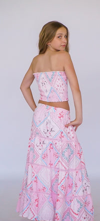 *Handkerchief Printed Tubetop*