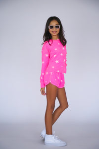 *Hot Pink Stars LS Sweatshirt*
