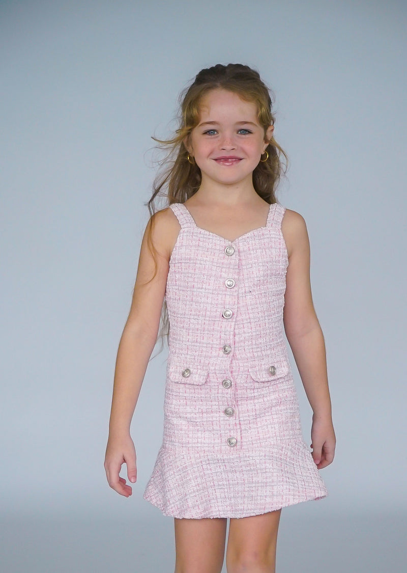 *Tweed Button Down Skirt*