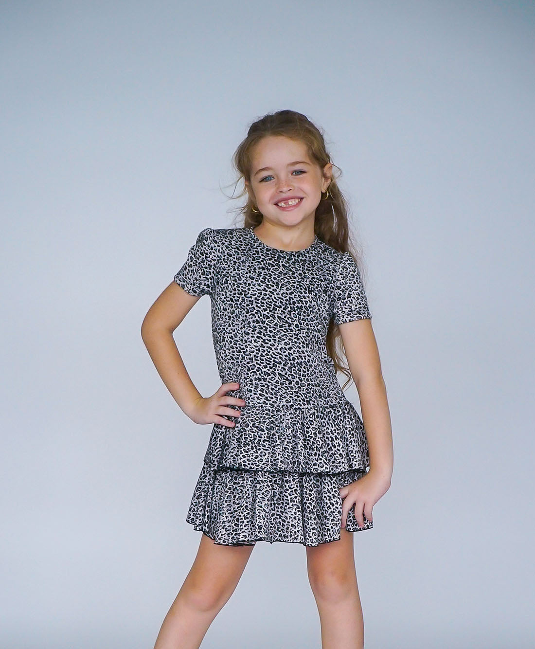 *Leopard Printed Ruffle Dress*