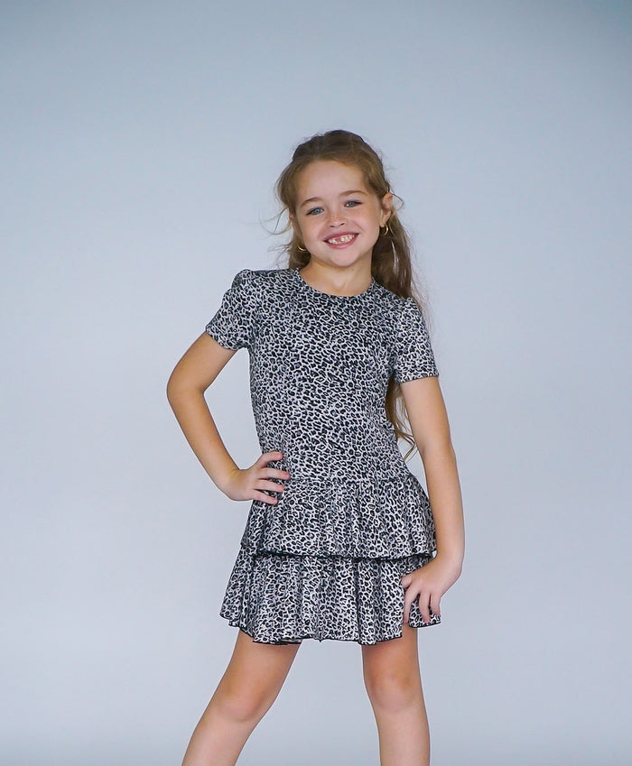 *Leopard Printed Ruffle Dress*