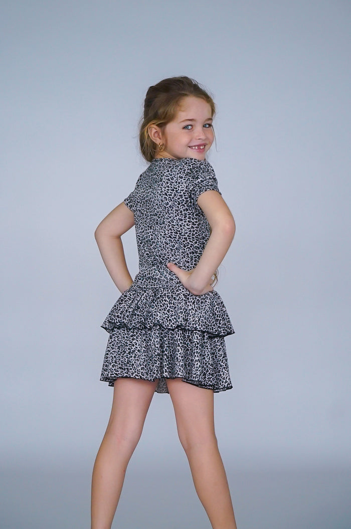 *Leopard Printed Ruffle Dress*