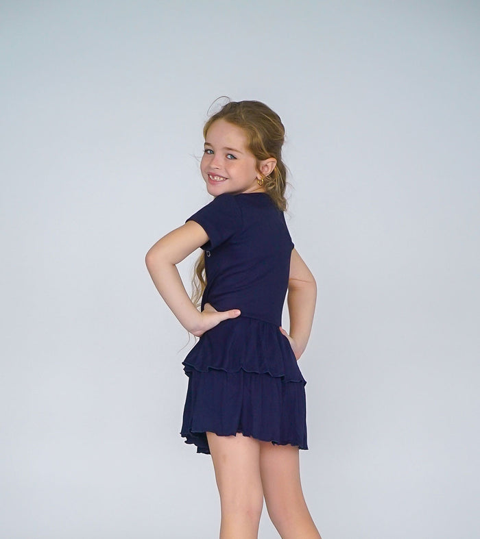 *Rib Allover Studded Heart Dress*