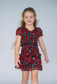*Ciffon Flower Smocked Dress*