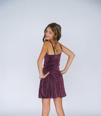 *Metallic Studded Spaghetti Strap Dress*