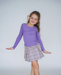 *Rib Lace Trim Top*