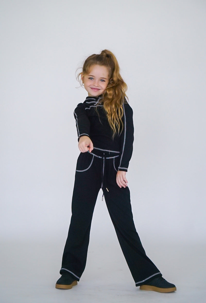 *Contrast Stitch Flare Pant *