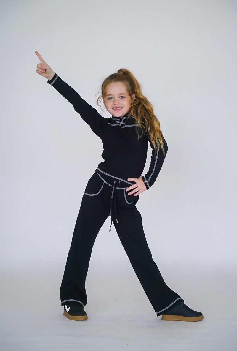 *Contrast Stitch Flare Pant *