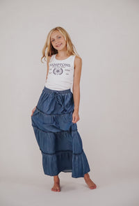 *Denim Chambray Maxi Skirt*