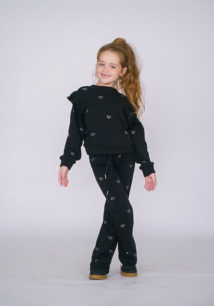 *Allover Studded Heart Sweatshirt*