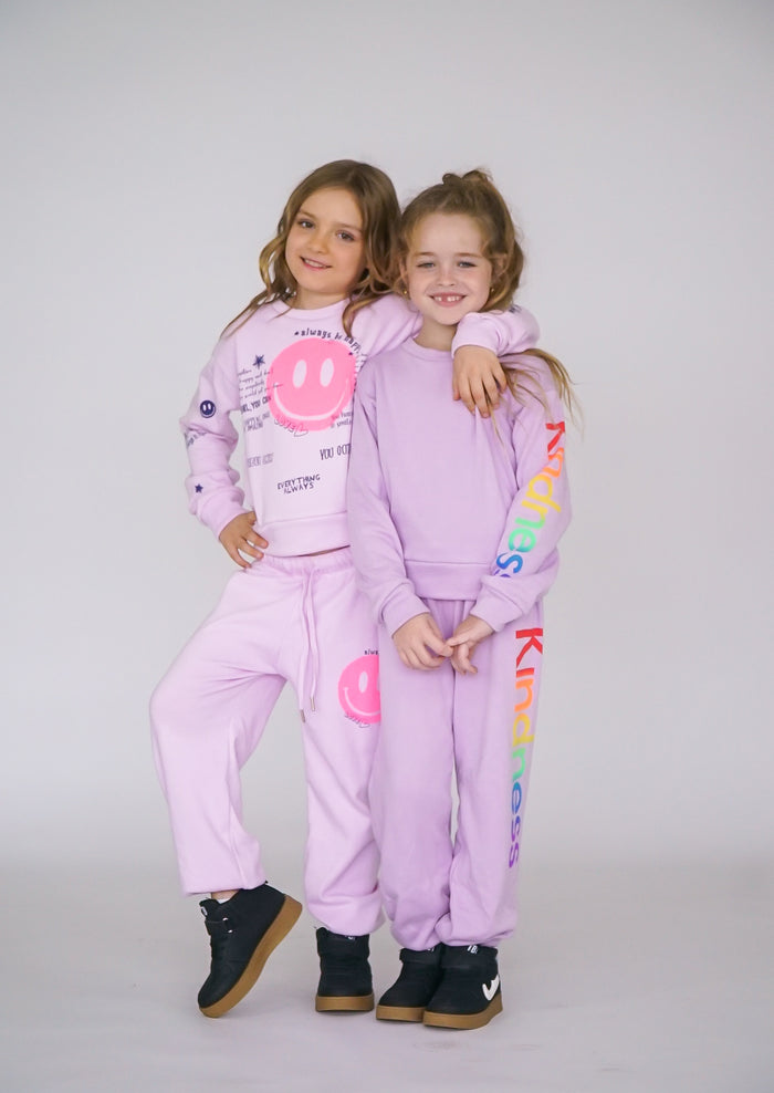 *Baby Pink Smiley Long Sleeve Sweatshirt*