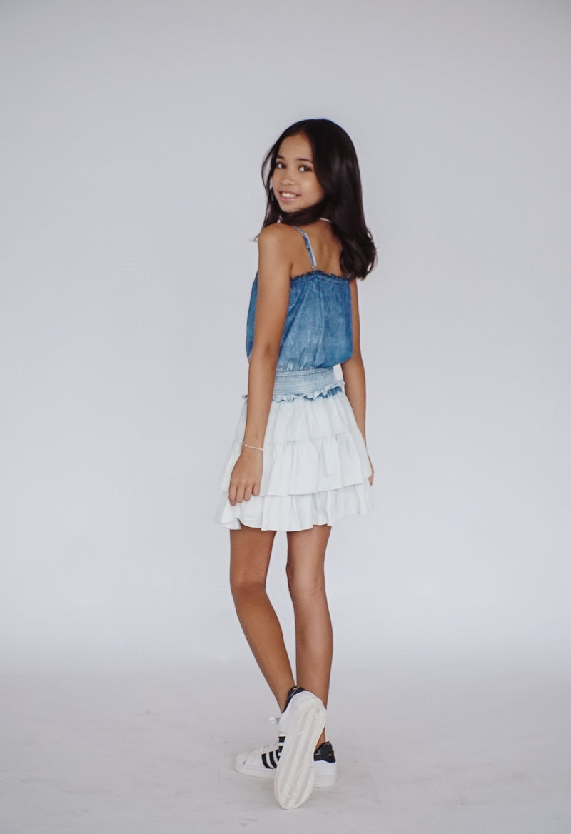 *Chambray Denim Ombre Dress*