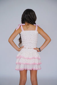 *Rose Smocked Ties Top*