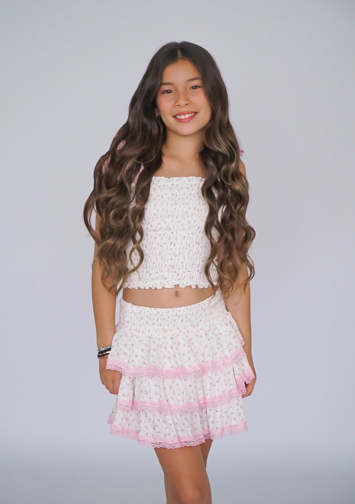 *Rose Smocked Ties Top*