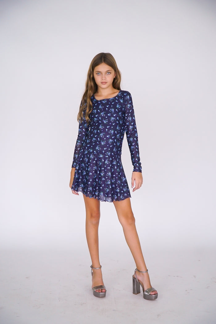 *Tulle Net Floral Top*
