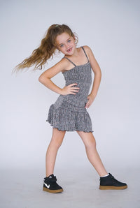 *Allover Studded Cami Ruffle Dress*