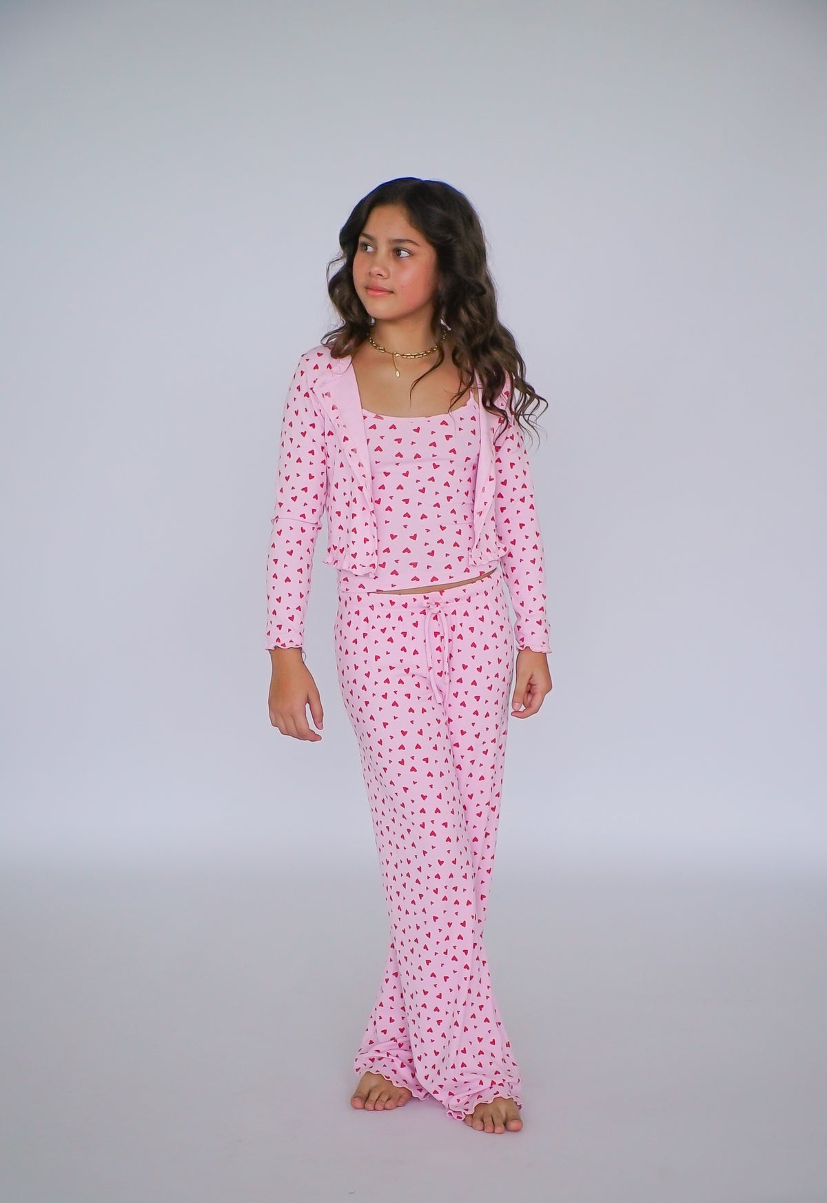 *Pink Heart Cardigan*