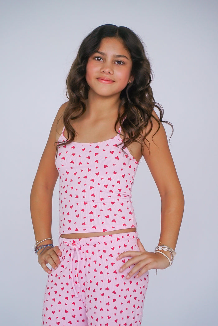 *Pink Heart Cami Top*