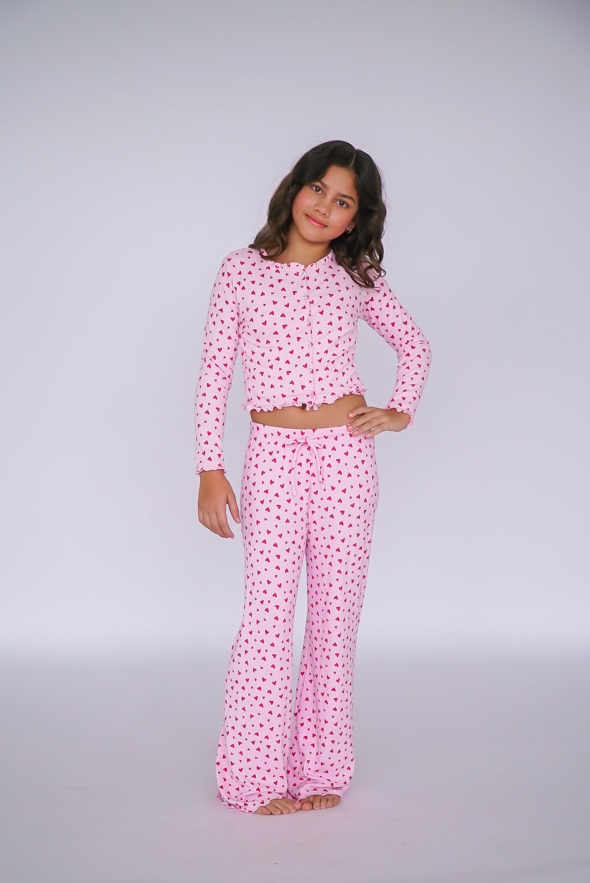 *Pink Heart Cardigan*