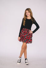 Black Red Floral
