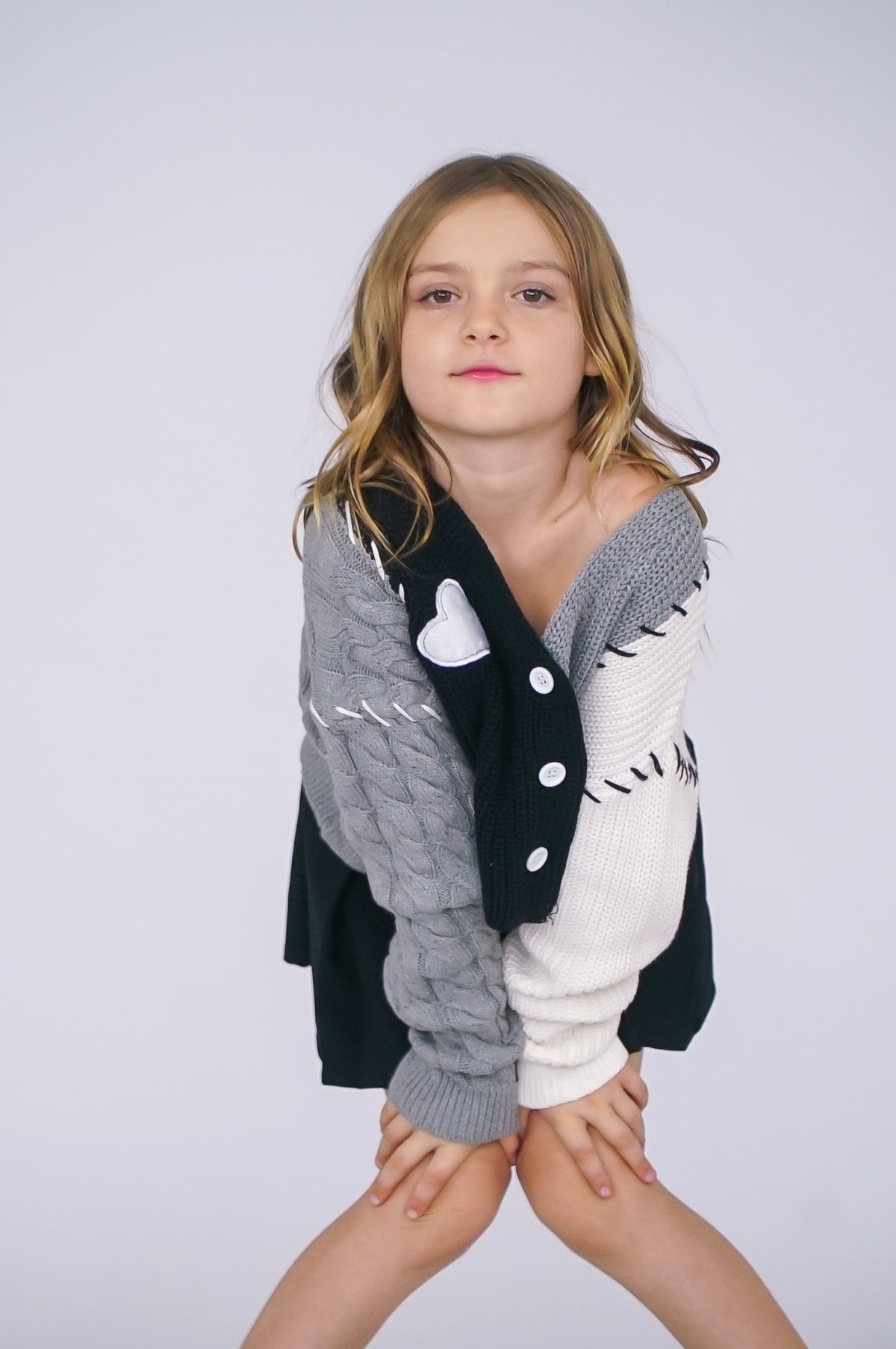 *Monochrome Knit Cardigan*