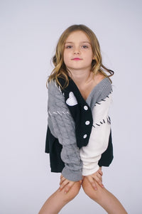 *Monochrome Knit Cardigan*