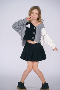 *Monochrome Knit Cardigan*