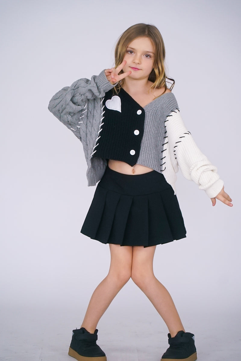 *Monochrome Knit Cardigan*