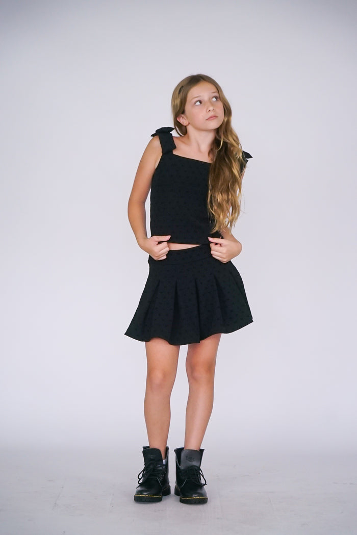 *Allover Bow Tie Corset Top*