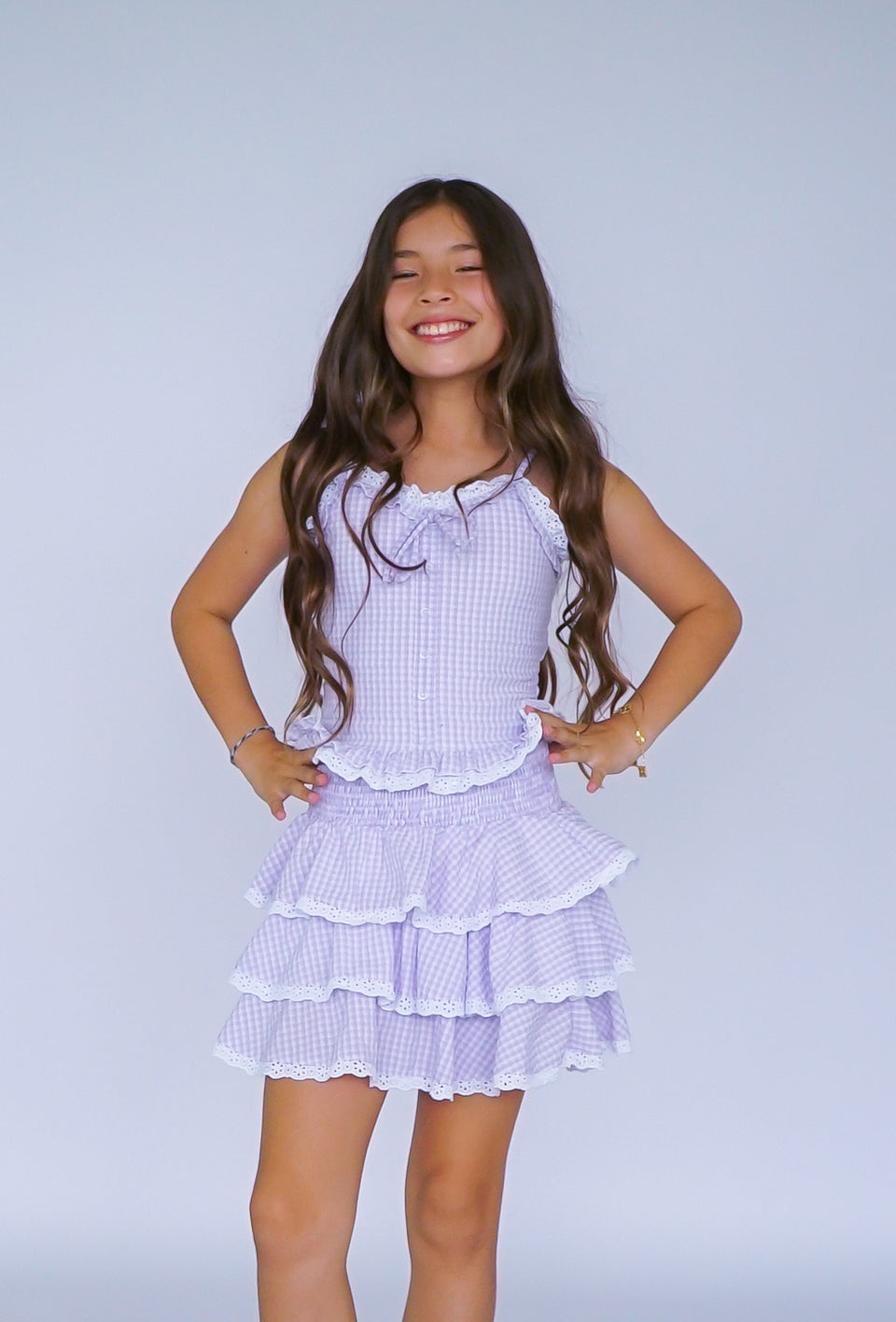 *Checkered Ruffle Skirt*