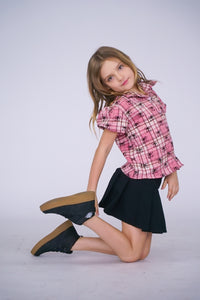 *Pink Allover Bow Collar Shirt*