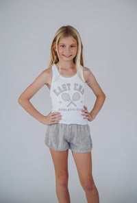 *White Grey East End Cropped Tank*