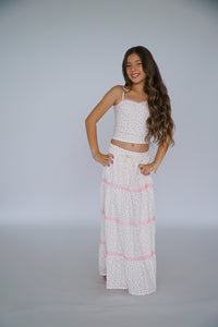 *Rose Print Strap Top*