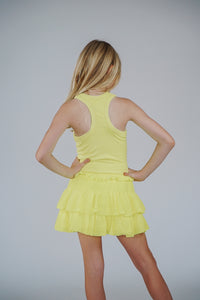 *Neon Yellow Twirl Skirt*