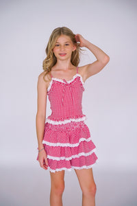 *Checkered Ruffle Skirt*