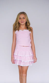 *Checkered Bustier Top*